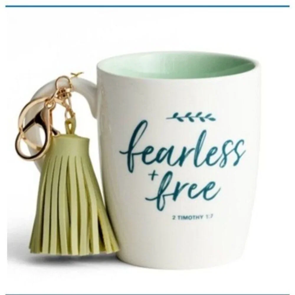 FEARLESS + FREE MUG WITH TASSLE-CERAMIC-NEW